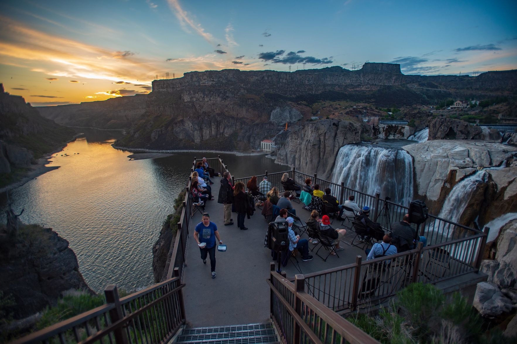 Lights and Lasers Show at Shoshone Falls